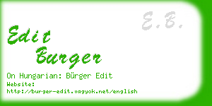 edit burger business card